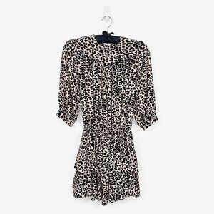Zadig‎ & Voltaire Rooka Leo Mini Dress Size XS Animal Print Tiered Edgy Glam